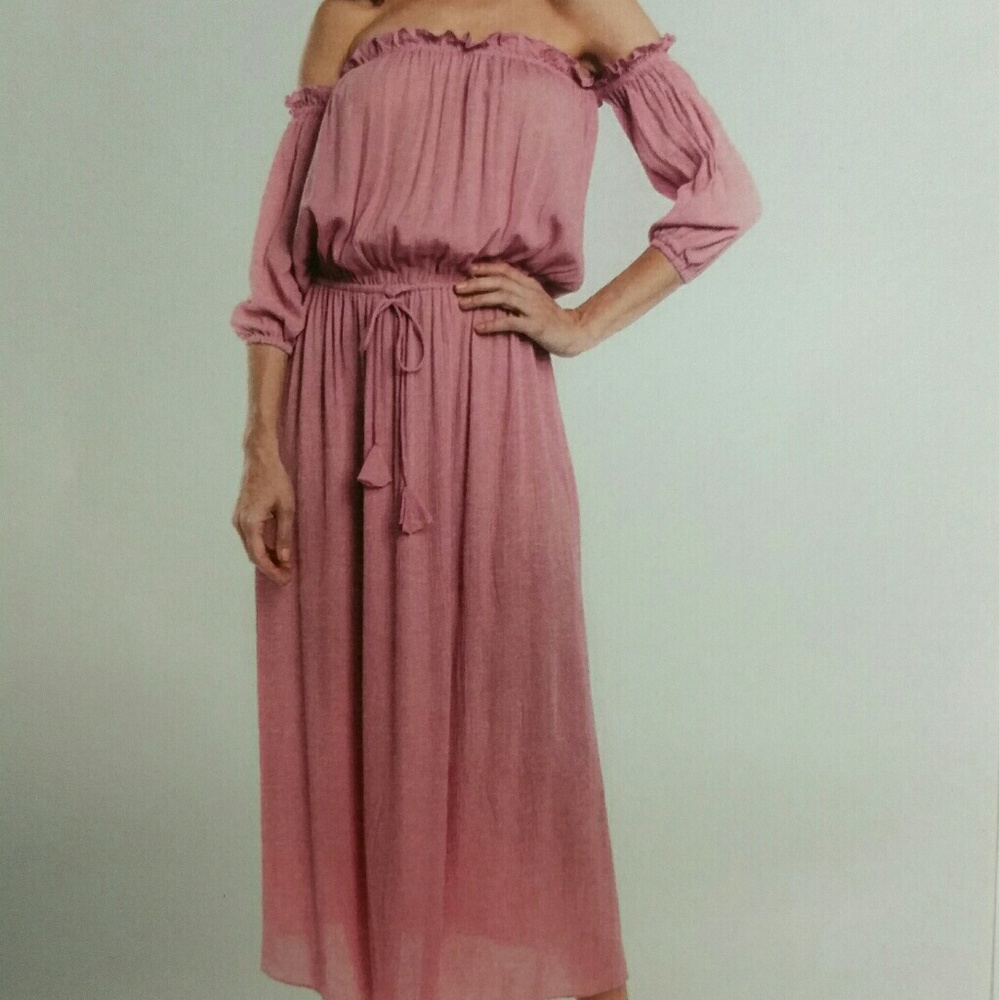 Lilac maxi dress with ruffle detail - Picture 6 of 8